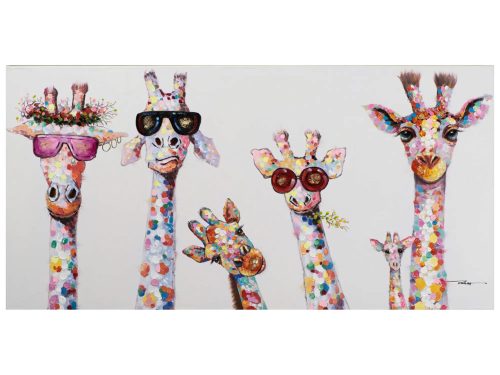 image LAND Bild Kuriose Giraffenfamilie 50x100 cm  | Schubiger Möbel