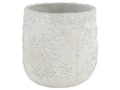 Decofinder, Decofinder Pflanzengefäss Zement Grün H: 19 cm  | Schubiger Möbel