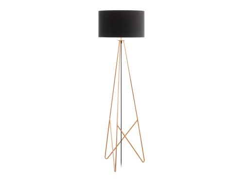 LIVIQUE, Stehlampe Camporale Schwarz Stahl/Stoff 154 cm - Stehlampe