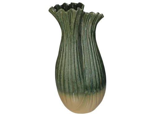 LIVIQUE, Vase Myko Grün Steingut 53.5 cm - Vase
