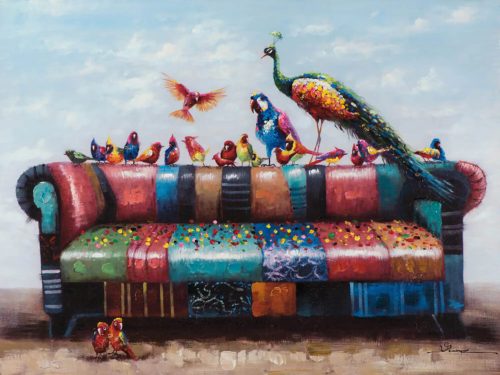 image LAND Bild Vogel Patchwork  | Schubiger Möbel