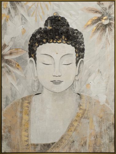 image LAND Gemälde Buddha mit Tauben  | Schubiger Möbel