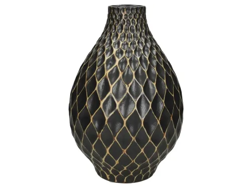 Kersten Vase Schwarz H: 31 cm  | Schubiger Möbel
