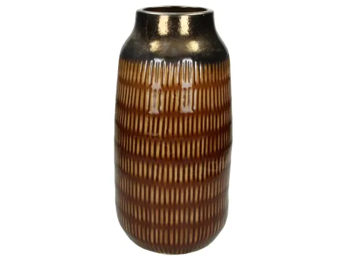 Kersten, Kersten Vase Keramik Braun H: 36 cm  | Schubiger Möbel
