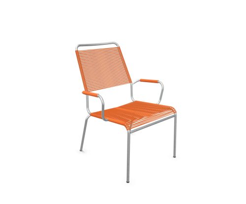 Schubiger Möbel, Schaffner Spaghetti-Salonsessel Rigi mit Armlehnen Grün | Schubiger Möbel