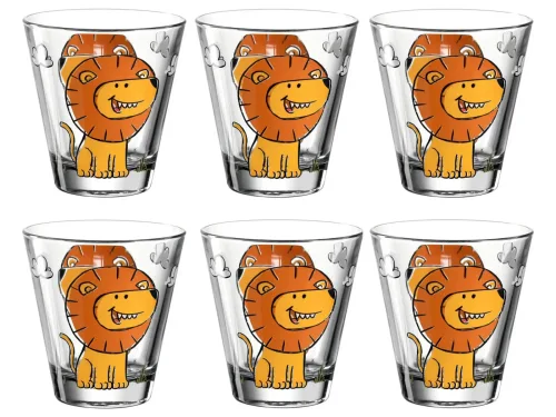 Leonardo, Kindergeschirr-Set Leonardo Braun/Transparent Glas 215 ml - Kindergeschirr-Set