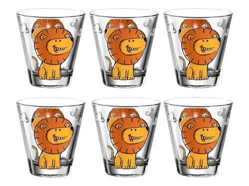Leonardo, Kindergeschirr-Set Leonardo Braun/Transparent Glas 215 ml - Kindergeschirr-Set