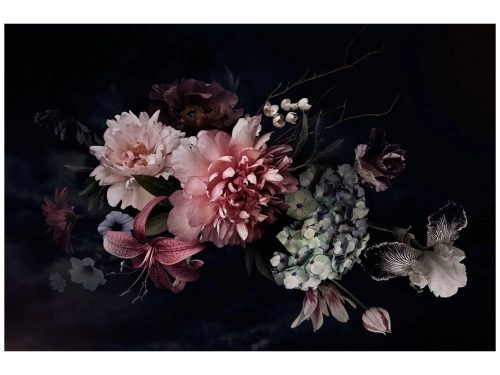 image LAND Digitaldruck auf Glas Blüten in Purpurrot 2  | Schubiger Möbel