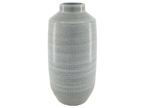 Decofinder, Decofinder Vase Keramik, Hellgrau H: 40 cm  | Schubiger Möbel