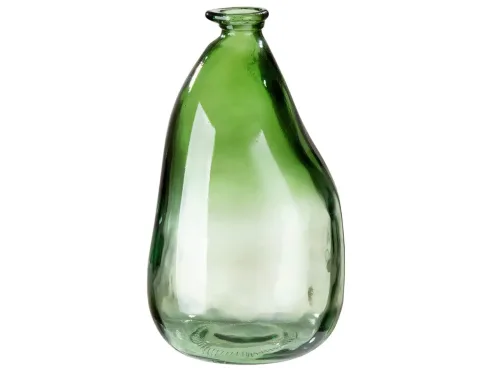 Gilde, Gilde Vase Recycle Glas, Grün H: 36 cm  | Schubiger Möbel