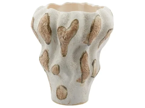 Edg, Edg Vase Mohnkapsel Weiss Caramel H: 42 cm  | Schubiger Möbel