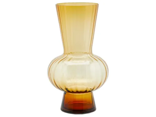 Edg, Edg Vase Glas Bernstein H: 45 cm  | Schubiger Möbel