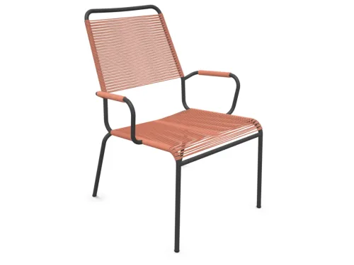 Schubiger Möbel, Schaffner Spaghetti-Salonsessel Rigi mit Armlehnen Grün | Schubiger Möbel