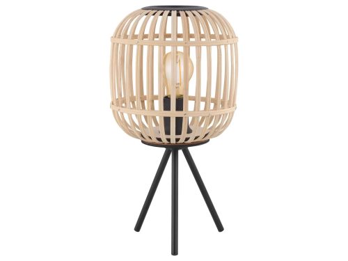 Eglo, Tischlampe Bordesley aus Stahl und Holz | ⌀ 21 cm | 28 W