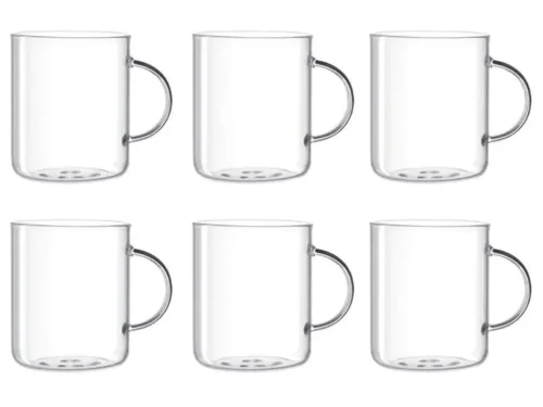 Leonardo, Leonardo - Teetasse Novo 400 ml, 6 Stück, Transparent, 0.4L
