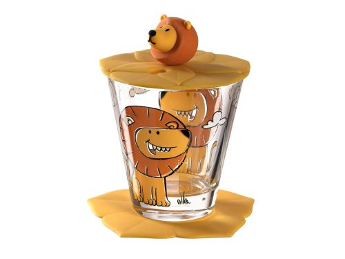Leonardo, Kindergeschirr-Set 3-tlg. Leonardo Braun/Transparent Glas/Kunststoff - Material: Glas/Silikon - Kindergeschirr-Set 3-tlg.