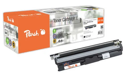 Peach, Peach O4425 Toner bk ersetzt OKI 44250724 für z.B. OKI C 110, OKI C 130 N, OKI MC 160 N