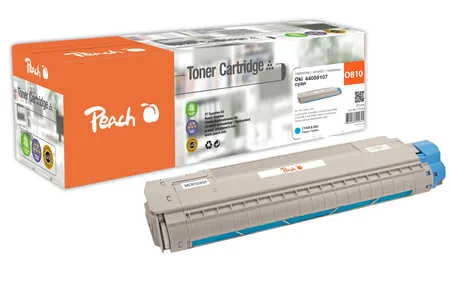 Peach, Peach O440591 Toner cy ersetzt OKI 44059107 für z.B. OKI C 810 CDTN, OKI C 810 DN, OKI C 810 N, OKI C 830 CDTN, OKI C 830 DN, OKI C 830 DTN