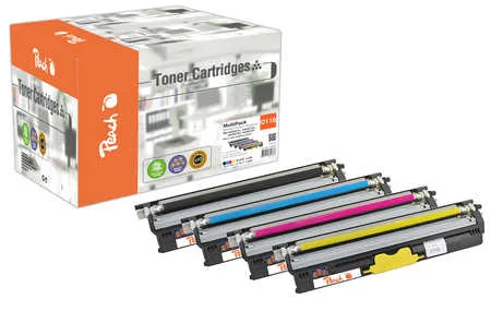 Peach, Peach O4425 4 Toner (bk, c/m/y) ersetzt OKI 44250721-0724 für z.B. OKI C 110, OKI C 130 N, OKI MC 160 N