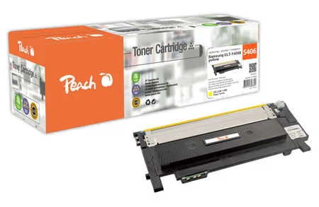 Peach, Peach S406 Toner ye ersetzt Samsung CLT-Y406S/ELS, SU462A für z.B. Samsung CLP -360, Samsung CLP -360 N, Samsung CLP -360 ND, Samsung CLP -365