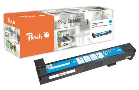 Peach, Peach HP 824 AC Toner cy ersetzt HP No. 824A C, CB381A für z.B. HP Color LaserJet CM 6030 F MFP, HP Color LaserJet CM 6030 MFP