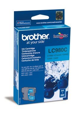 Brother, BROTHER Tintenpatrone cyan LC-980C DCP-165C 260 Seiten