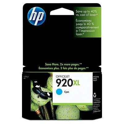 HP H920XLc Druckerpatronen XL cy - HP No. 920XL c, CD972AE für z.B. HP OfficeJet 6500 A Plus, HP OfficeJet 6000, HP OfficeJet 6000 special Edition