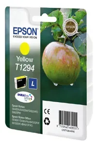 Epson, Epson E129 Druckerpatronen XL y - Epson T1294 y, C13T12944011 für z.B. Epson Stylus SX 525 WD, Epson Stylus SX 230, Epson Stylus SX 235 W