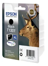Epson, Epson E130 Druckerpatronen XL bk - Epson T1301 bk, C13T13014010 für z.B. Epson Stylus SX 525 WD, Epson Stylus Office B 42 WD, Epson Stylus SX 535 WD
