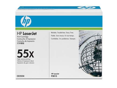 HP, HP Toner-Modul 55X schwarz CE255X LaserJet P3015 12'500 Seiten
