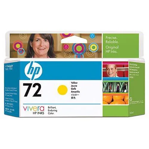 HP, HP H72Y Druckerpatronen ye - HP No. 72 Y, C9373A für z.B. HP DesignJet T 1100 24 Inch, HP DesignJet T 1100 44 Inch, HP DesignJet T 1100 MFP