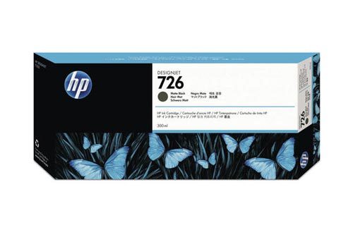 HP, HP Tintenpatrone 726 schwarz matt CH575A DesignJet T1200 300ml