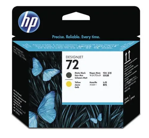 HP, HP H72MBK Druckerpatronen - HP No. 72 MBK, No. 72 Y, C9384A für z.B. HP DesignJet T 1100 24 Inch, HP DesignJet T 1100 44 Inch, HP DesignJet T 1100