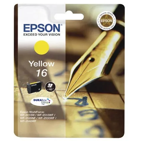 Epson, Epson E16y Druckerpatronen ye - Epson No. 16 y, C13T16244010 für z.B. Epson WorkForce WF -2010 W, Epson WorkForce WF -2500