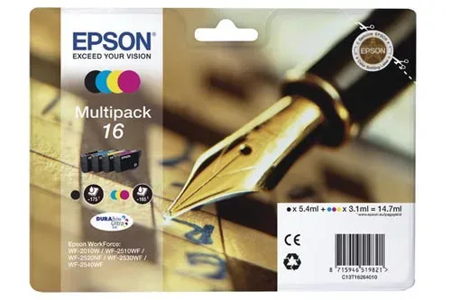 Epson, Epson E16 Druckerpatronen bk - Epson No. 16, C13T16264010 für z.B. Epson WorkForce WF -2010 W, Epson WorkForce WF -2500, Epson WorkForce WF -2510 WF