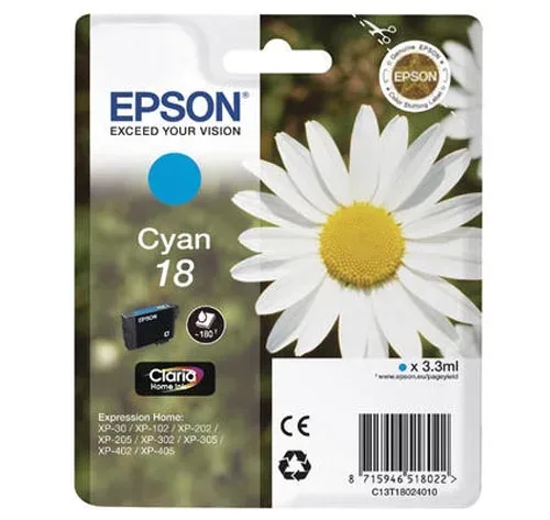 Epson, Epson E18c Druckerpatronen cy - Epson No. 18 c, C13T18024010 für z.B. Epson Expression Home XP -100, Epson Expression Home XP -102