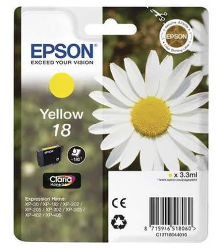 Epson, Epson E18y Druckerpatronen ye - Epson No. 18 y, C13T18044010 für z.B. Epson Expression Home XP -100, Epson Expression Home XP -102