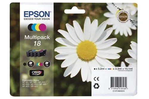 Epson, Epson E18 Druckerpatronen bk - Epson No. 18, C13T18064010 für z.B. Epson Expression Home XP -100, Epson Expression Home XP -102