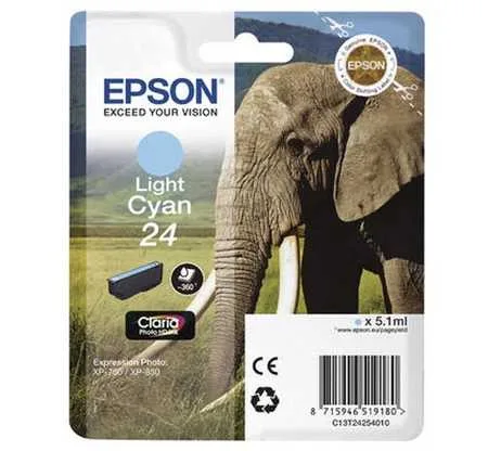 Epson, Epson E24lc Druckerpatronen cyli - Epson No. 24 lc, C13T24254010 für z.B. Epson Expression Photo XP -55, Epson Expression Photo XP -750
