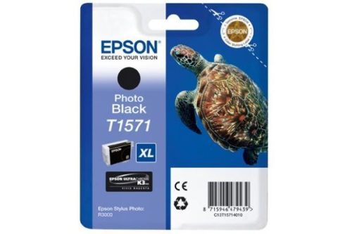Epson, Epson T1571 Original Tintenpatrone C13T15714010 Foto Schwarz