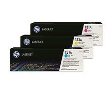 HP, HP 131A Original Tonerkartusche U0SL1AM Cyan, Magenta, Gelb Multipack 3 Stück