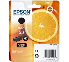 Epson, Epson E33 Druckerpatronen bk - Epson T3331, No. 33 bk, C13T33314010 für z.B. Epson Expression Premium XP -530, Epson Expression Premium XP -630