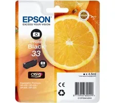 Epson, Epson E33 Druckerpatronen bkph - Epson T3341, No. 33 phbk, C13T33414010 für z.B. Epson Expression Premium XP -530, Epson Expression Premium XP -630