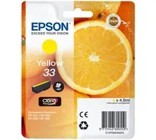 Epson, Epson E33 Druckerpatronen ye - Epson T3344, No. 33 y, C13T33444010 für z.B. Epson Expression Premium XP -530, Epson Expression Premium XP -630