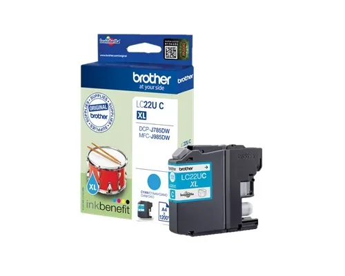 Brother, Brother B22UC Druckerpatronen cy - Brother LC-22U C für z.B. Brother DCPJ 785 DW, Brother MFCJ 985 DW