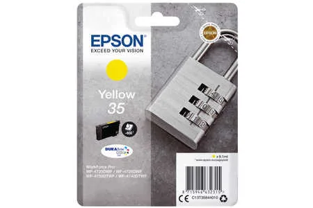 Epson, Epson E35 Druckerpatronen ye - Epson T3584, No. 35 y, C13T35844010 für z.B. Epson WorkForce Pro WF -4720 DWF, Epson WorkForce Pro WF -4720