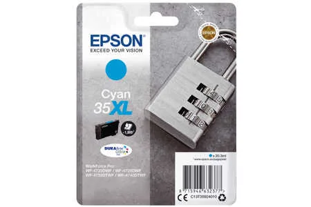 Epson, Epson E35 Druckerpatronen XL cy - Epson T3592, No. 35XL c, C13T35924010 für z.B. Epson WorkForce Pro WF -4720 DWF, Epson WorkForce Pro WF -4720