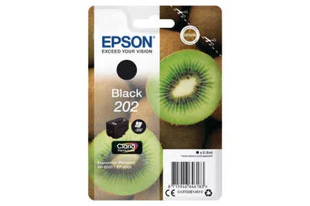 Epson, Epson E2E1 Druckerpatronen bk - Epson T02E1, No. 202 bk, C13T02E14010 für z.B. Epson Expression Premium XP -6000, Epson Expression Premium XP -6005