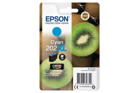 Epson, Epson E2H2 Druckerpatronen XL cy - Epson T02H2, No. 202XL c, C13T02H24010 für z.B. Epson Expression Premium XP -6000