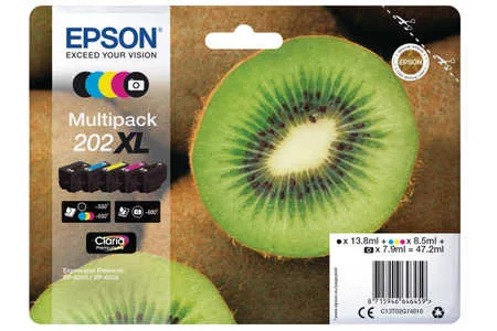 Epson, Epson E2G7 Druckerpatronen XL bk - Epson T02G7, No. 202XL, C13T02G74010 für z.B. Epson Expression Premium XP -6000